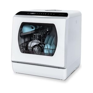 Lave-vaisselle de comptoir avec 5 programmes de lavage, réservoir d'eau intégré de 5 L et porte vitrée - Product Image 1