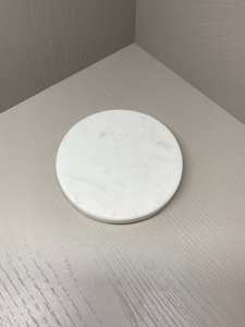 Most Trending White <b>Round</b> Marble Coaster Set With Natural Stone Handmade Design For Elegant Home Decor Coffee and Tea Use - Product Image 2