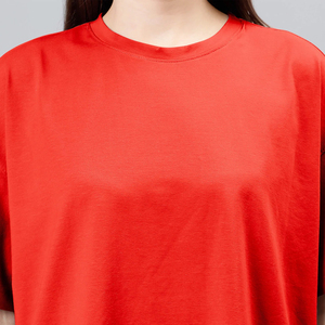 เสื้อยืดโอเวอร์ไซส์แฟชั่นใหม่สำหรับฤดูร้อนสำหรับผู้หญิง สตรีทแวร์ ผ้าฝ้าย 100% ระบายอากาศได้ดี คุณภาพสูง ปรับแต่งได้ ราคาถูก - Product Image 6