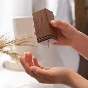 <b>Walnut</b> Wood Toothpick Dispenser – Automatic Push Toothpick Case for Home & Restaurant <b>Table</b> - Product Image 4