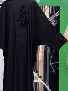 Best Selling Kaftan Abaya Handmade Turkish Floor Length Long Sleeve V Neck Polyester Regular Fit Casual Evening Party Flared - Product Image 3