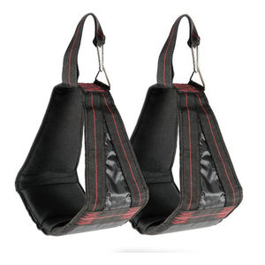Correas de Levantamiento de Pesas de Goma con Diseño Antideslizante, Cierre de Hebilla, Portátiles para Gimnasio, Unisex, Costuras Negras y Rojas - Product Image 1