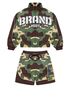 Custom Solid Lightweight Camouflage Printed Windbreaker High Quality Breathable Nylon <b>Set</b> Summer Sport Custom Print Windbreaker - Product Image 5