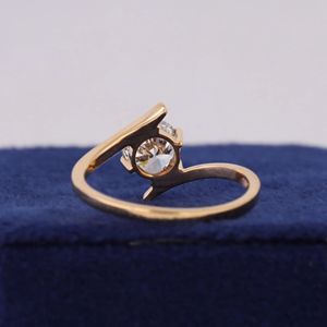 Bague en diamant rond de 1,50 carat cultivé en laboratoire, classique, plaqué or jaune 14 carats, bijoux de fiançailles et de mariage - Product Image 3
