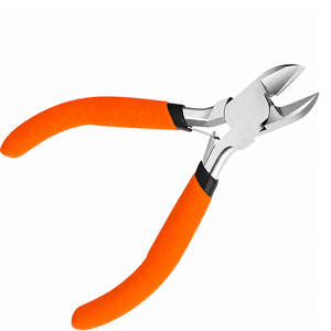 Pince coupante diagonale en acier inoxydable avec poignée orange pour la réparation de bijoux et les travaux de bricolage - Product Image 1