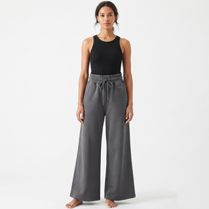 Pantalon de jogging tendance pour femme, coupe large, confortable, pour la détente, de haute qualité, respirant, avec poches latérales. - Product Image 1