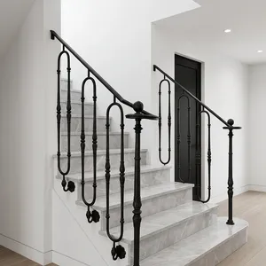 Barandilla de Hierro Elegante con Acabado Metálico Decorativo para Escaleras, Balcones, Jardines y Espacios Residenciales y Comerciales Modernos - Product Image 4