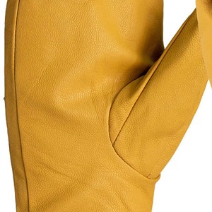 Gants de ski en cuir véritable souples pour la conduite hivernale, mitaines imperméables en cuir pour motoneige avec manchette longue, chaudes 2026 - Product Image 3