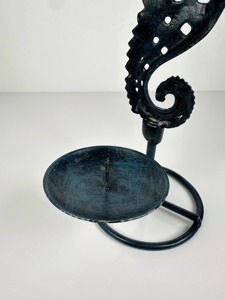 Portavelas de Metal con Diseño de Caballito de Mar Negro, Decoración Artística para el Hogar, Ideal para Decoración de Interiores y Ocasiones Especiales - Product Image 6