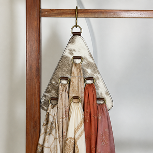 Luxury New Design Genuine Cowhide Leather Wild Scarf Rag Holder Rustic Wall <b>Hook</b> Kitchen Towel Organizer Hanging Rack Home Decor - Product Image 5