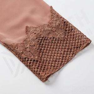 2025 OEM Kimono Abaya pour femmes musulmanes, en tissu polyester épais, doux et très extensible, col en V, manches longues, pour fêtes, Ramadan, mariages - Product Image 5