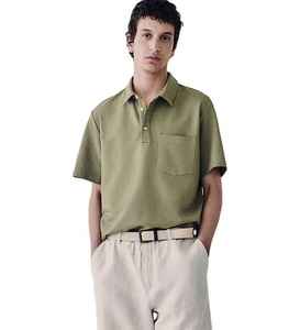 OEM Custom Logo And Design Breathable 100% Cotton Half Sleeve Collar Golf T <b>Shirts</b> For Men Regular Fit <b>Waffle</b> Knit - Product Image 4