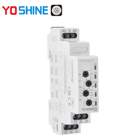 Relay Pemantau Tegangan Fasa Tunggal Miniatur AC/DC 12V-72V 10A DPDT Pelindung Tegangan Lebih dan Kurang Relay Pemantau Sistem Daya