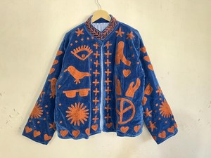 Indian Cotton Velvet Suzani Embroidery Boho Hippie Unisex <b>Women</b> Autumn Winter Jacket Windproof Breathable Wholesale <b>Coat</b> Bulk - Product Image 1