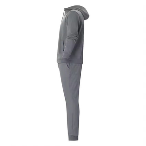 Conjunto de Sudadera con Capucha para Hombre, Estilo Urbano, Manga Larga, Chándal Informal, Corte Regular, Bolsillos Laterales, Algodón Ligero, Ropa de Otoño 2 en 1 - Product Image 4
