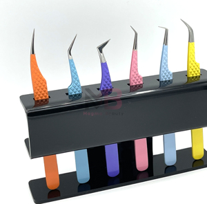 German Quality Eyelash Extension Tweezers Hot Selling Tools Smooth Tip 6pcs Colorful <b>Set</b> for Lash Extension - Product Image 6