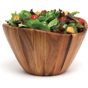 Bol en bois bio, bol de style campagnard, bol en bois moderne, bol de cuisine et de salle à manger, bol à pâtes en bois - Product Image 3