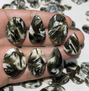 Natural Green Lepidolite Smooth Cabochon Mix Shape Loose Pendant Jewelry Making Handmade Wholesaler Supplies - Product Image 4