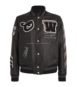 Custom Men Winter Streetwear Varsity Jacket Premium Embroidered Letterman Oem Odm Personalized 100% Wool Worsted Front Logo - Product Image 3