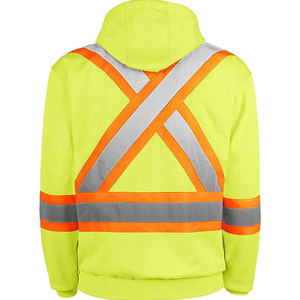 เสื้อแจ็คเก็ตมีฮู้ดแบบซิป เสื้อฮู้ดแบบสวมหัว เสื้อสเวตเชิ้ตแบบมีฮู้ด เสื้อฮู้ดสะท้อนแสงสีเหลืองราคาประหยัด เสื้อฮู้ดสำหรับผู้ชายและผู้หญิง เสื้อผ้าเพื่อความปลอดภัย - Product Image 6