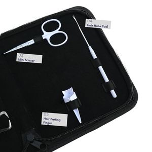 Professional Hair Extension Tools Kit Microbeads Crimping Removal Plier Hook Tool Scissor Parting Finger stainless steel tools - Product Image 4