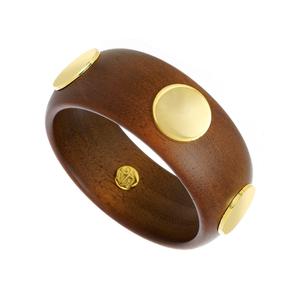 Pulseras de Madera Hechas a Mano de Alta Calidad con Tachuelas de Latón, Brazalete Ancho, Joyería Étnica de Moda, Proveedor Mayorista para Compradores Globales - Product Image 4
