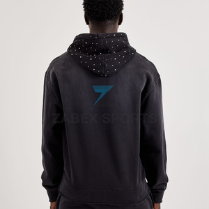 Sweat à capuche pour homme avec design en strass, sweat à capuche en strass de haute qualité pour homme, production sur mesure - Product Image 3