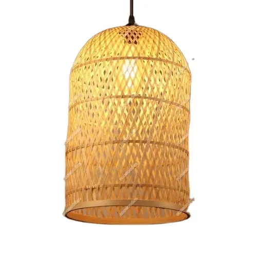 Wicker Rattan Bamboo Hanging Lamp Retro Simple Creative Design Lighting For Home Woven Chandelier Pendant Light