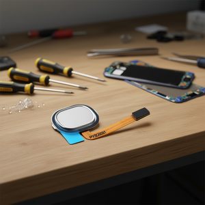 Cable flexible con sensor de huellas dactilares Samsung para Galaxy A30 A40 blanco - Product Image 3