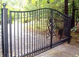 Portail d'entrée en fer forgé sur mesure, portail décoratif en fer, portail d'entrée en métal de luxe pour villas, châteaux et maisons - Product Image 6