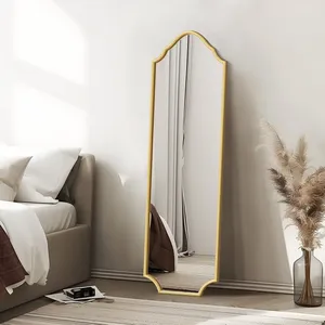Modern Artistic Framed Wall <b>Mirror</b> Gold Metal Home Decor Living Room Interior Design Statement Piece - Product Image 5