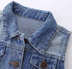 Gilet en jean respirant pour homme, design tendance, prix de gros raisonnable, style décontracté sans manches, vêtement streetwear pour homme - Product Image 6