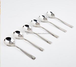 Cuillère à soupe élégante et luxueuse en acier inoxydable, manche long, vente en gros - Product Image 3