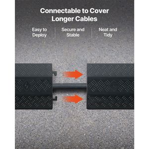 Copertura per Cavi Resistente con Capacità di Carico di 17.500 Libbre/Assale, Protezione per Cavi a Pavimento, Rampa per Gestione Cavi - Product Image 6