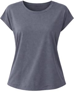 Charcoal Grey <b>Women</b> Lounge Set Short Sleeve TShirt Shorts Casual Summer Pajama Set Soft Breathable Cotton Blend Two Piece Outfit - Product Image 3