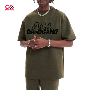 Nouveau design respirant à séchage rapide, t-shirts décontractés à manches courtes pour hommes, haute qualité, lavage à l'acide avec logo imprimé, 100% coton - Product Image 6