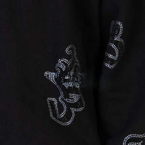 Custom Rhinestones Tracksuits <b>Skeleton</b> Black Color Rhinestones Tracksuit Zipper Pullover Long Sleeve - Product Image 5