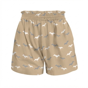 Printed Women's <b>Shorts</b> <b>Spandex</b> Polyester <b>With</b> Pattern Elastic Waist Loose Fit Casual Knitted <b>Shorts</b> <b>With</b> Pockets - Product Image 3