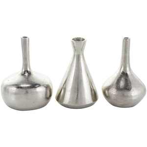 Grand vase en métal élégant, idéal pour la décoration du salon, la présentation au sol et la mise en forme d'arrangements floraux - Product Image 1