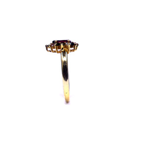 Wedding Wear 925 Sterling <b>Silver</b> Gold Plated Jewelry <b>Garnet</b> Multi Tourmaline Gemstone Women Wear Classic <b>Ring</b> - Product Image 2