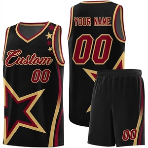 Tenues de basket-ball d'équipe avec des coutures de qualité supérieure, maillot et short athlétiques légers - Product Image 1