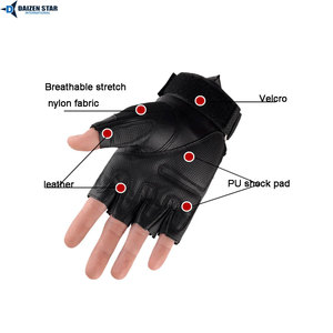 ถุงมือ Daizen Star Tactical แบบครึ่งนิ้ว สีเขียว-ดำ ยาวถึงข้อมือ เป็นมิตรกับสิ่งแวดล้อม ผลิตจากผ้าฝ้าย/โพลีเอสเตอร์/สแปนเด็กซ์ อเนกประสงค์ รุ่น Four - Product Image 6