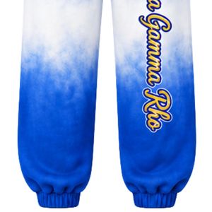 Sigma Gamma Rho Tie Dye <b>Trousers</b> Blue White Color Women's Greek Sorority Jogger Pants Custom Printed Sweatpants Casual Sports - Product Image 6