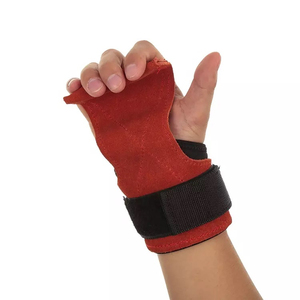 Guantes de Neopreno Ajustables sin Dedos para Ejercicio con Soporte de Palma de Cuero y Correa de Muñeca Ajustable, con Logotipo Personalizado - Product Image 3