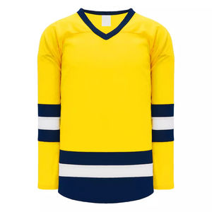 เสื้อฮอกกี้น้ำแข็งผู้ชายแบบสั่งทำพิเศษ ดีไซน์ใหม่ พิมพ์สี ขายส่ง ระบายอากาศได้ดี คุณภาพดีที่สุดจากโรงงาน - Product Image 6