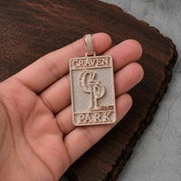 Pendentif personnalisé en argent 925 avec lettres, style hip-hop, micro-pavé de moissanite baguette, pour mariage, unisexe