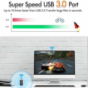 Dual Band 5G/2.4G 1300Mbps USB3.0 adattatore WiFi senza fili Dongle per Desktop PC portatile USB gadget - Product Image 5