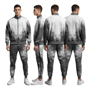 Chándal Moderno para Hombre con Cierre Completo, Diseño Geométrico Glacier Flow, con Construcción Deportiva de Primera Calidad - Product Image 4