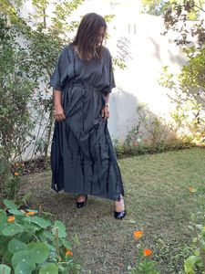 Premium Garde Tie Dye Kaftans Vestido tejido suave y agradable a la piel Hasta el suelo Kaftans de moda Tie Dye - Product Image 5