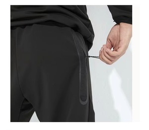 Ensemble de survêtement gris d'hiver coupe-vent et respirant avec logo personnalisé sur le devant, service OEM, taille 6XL, pour entraînement de football pour adultes - Product Image 6